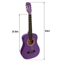 Karrera 34in Acoustic Children no cut Guitar - Purple thumbnail