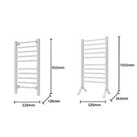 Pronti Heated Towel Rack Electric Bathroom Towel Rails Warmer Ev-160- Silver thumbnail