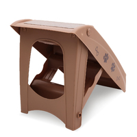 Furtastic 50cm Foldable Step Ladder Stairs - Brown thumbnail