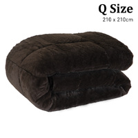 Laura Hill 600GSM Faux Mink Comforter Quilt Duvet Doona - Queen thumbnail