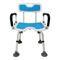 Orthonica Height Adjustable Aluminium Shower Chair With Adjustable Armrests thumbnail
