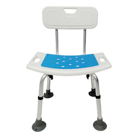 Orthonica Height Adjustable Aluminium Shower Chair With Shower Head Holder thumbnail