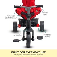 Veebee Explorer 3-stage Kids Trike With Canopy - Red thumbnail