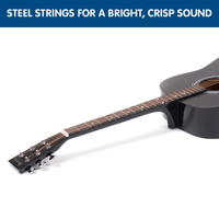 Karrera 41in Acoustic Wooden Guitar with Bag - Black thumbnail