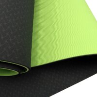 Powertrain TPE Pilates Exercise Yoga Mat 8mm - Black Green thumbnail