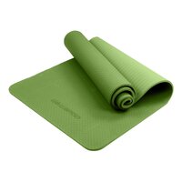 Powertrain Eco-friendly Dual Layer 6mm Yoga Mat | Olive | Non-slip Surface And Carry Strap For Ultimate Comfort And Portability thumbnail