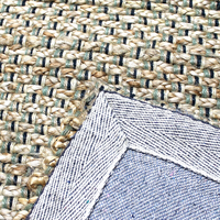 Hand Braided Jute Runner with Green Textured Weave 50 x 120 cm thumbnail