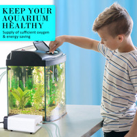 Aquarium Air Pump Oxygen Hydroponic 4 Outlet 670L/H 8W WHITE thumbnail