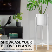 Plant Stand 65cm Planter Shelf Rack Display Steel 1 Tier WHITE thumbnail