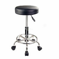 Swivel Salon Barber Stool Chair Round Type BLACK thumbnail