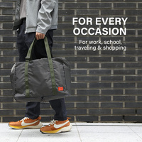 Shopper Bag Travel Duffle Bag Foldable Laptop Luggage Nylon KO-BOSTON KHAKI thumbnail