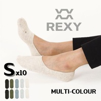 10X Small Daily No Show Sock - MULTI COLOUR	5X Rexy Daily No Show Ankle Socks Small Non-Slip Breath thumbnail