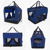Portable Soft Dog Cage Crate Carrier L BLUE thumbnail