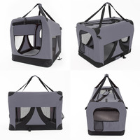 Portable Soft Dog Cage Crate Carrier L GREY thumbnail