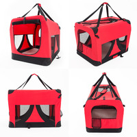 Portable Soft Dog Cage Crate Carrier L RED thumbnail