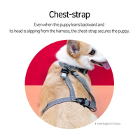 Dog Double-Lined Straps Harness Adjustable L MARBLE PINK thumbnail