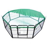 Net Cover Green for Pet Playpen Dog Cage 31in thumbnail