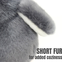 2X Plush Penguin Keychain Or Doll With Sound Activation GREY thumbnail