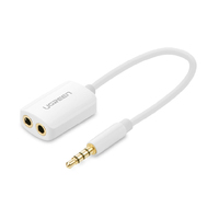 UGREEN 3.5mm Male to Dual 3.5mm FemaleHeadset Splitter White (10789) thumbnail