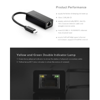UGREEN 30287 USB-C 10/100Mbps Ethernet Adapter thumbnail