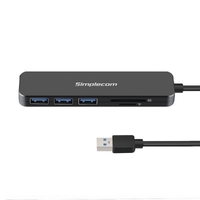 Simplecom CH365 SuperSpeed 3 Port USB 3.0 (USB 3.2 Gen 1) Hub with SD MicroSD Card Reader thumbnail