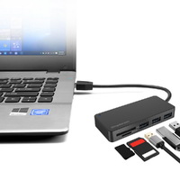 Simplecom CH368 3 Port USB 3.0 Hub with Dual Slot SD MicroSD Card Reader thumbnail