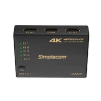 Simplecom CM305 Ultra HD 5 Way HDMI Switch 5 IN 1 OUT Splitter 4K@60Hz thumbnail