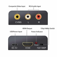 Simplecom CM401v2 Composite AV CVBS to HDMI Video Converter 1080p Upscaler Alloy Case thumbnail