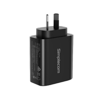 Simplecom CU265 Dual Port PD 65W GaN Fast Wall Charger USB-C + USB-A for Phone Laptop thumbnail