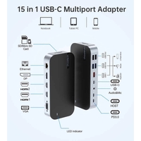 CHOETECH HUB-M52 15-in-1 Laptop USB-C Docking Station thumbnail