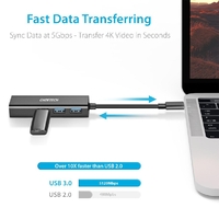 CHOETECH HUB-U02 USB-C To Ethernet Hub thumbnail