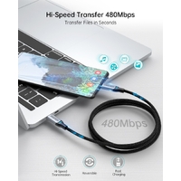 CHOETECH MIX00073 (XCC-1002 x2) 100W USB-C Braided Fast Charging Cable 1.8M 2 Pack thumbnail