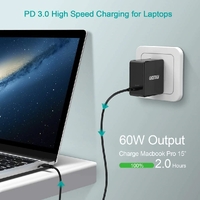 CHOETECH Q4004 60W PD 3.0 Type-C Fast Charging Foldable Adapter USB-C Charger thumbnail