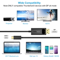 Choetech XCP-1801BK USB-C to DisplayPort Cable 1.8m thumbnail