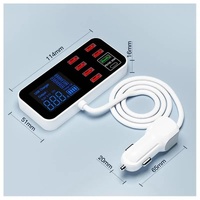8-Port PD+QC3.0 Car Charger with LED Display thumbnail