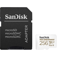 Sandisk Max Endurance Microsdxc Card SQQVR 256G (120 000 HRS) UHS-I C10 U3 V30 100MB/S R 40MB/S W SD Adaptor SDSQQVR-256G-GN6IA thumbnail