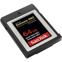 SanDisk 64GB Extreme PRO CFexpress Card Type B - SDCFE-064G-GN4NN READ 1500 MB/S WRITE 800MB/S thumbnail