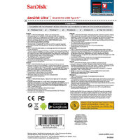 SanDisk 256GB Dual  USB 3.1 Type-C Flash Drive -SDDDC2-256G thumbnail