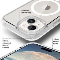 Ultimake Shockproof Transparent Magsafe Cover Case for iPhone 15 (Transparent) thumbnail