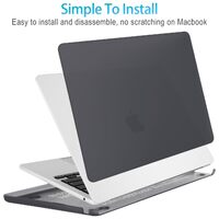 15 inch Air 2023 MacBook Air Matte Case  A2941 M2 Chip Hard Shell Case Keyboard Cover Black thumbnail