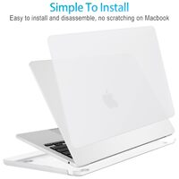 15 inch Air 2023 MacBook Air Matte Case  A2941 M2 Chip Hard Shell Case Keyboard Cover White thumbnail