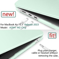 15 inch Air 2023 MacBook Air Matte Case  A2941 M2 Chip Hard Shell Case Keyboard Cover Green thumbnail