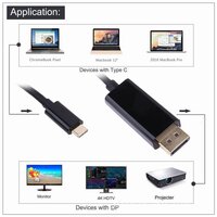 1.8M Type C USB-C Thunderbolt 3 to Display port DP Cable Male to Male Converter thumbnail