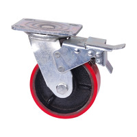 5 inch Industrial 500KG Caster Wheels Swivel with Brake Locking Casters Castor Wheels Cart Furniture Workbench thumbnail