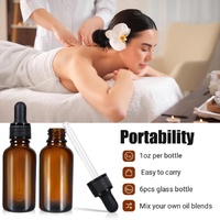 50ml (5 Pack) Amber Glass Dropper Bottle Liquid Essential Oils Bottle Bottles Leakproof Glass Tincture Bottles thumbnail