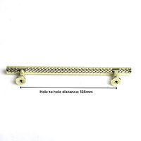 Gold Solid Zinc Kitchen Cabinet Handles Drawer Bar Handle Pull 128mm thumbnail