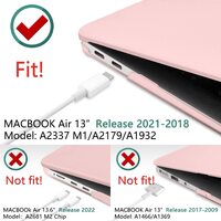 Suitable for  MacBook Air 13 Inch Case 2022 2021 2020 2019 2018, A1932, A2179, A2337 Shell Case Keyboard Cover thumbnail
