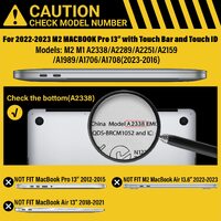 MacBook Pro 13 Inch Case 2016-2023 M1 M2 A2338 A2289 A2251 A2159 Hard Shell Case Keyboard Cover White thumbnail