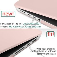 Suitable for  MacBook Pro 16 inch Case 2023 2022 2021 M2 A2780 A2485 M1 Pro/Max Hard Shell Case Keyboard Cover Sold Pink thumbnail