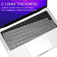 Keyboard Cover Skin For MacBook Air Pro 13 13.6 14 15.3 16 A2442 A2779 A2485 A2780 A2681 A2941 M1 M2 2021 to 2023 Clear thumbnail
